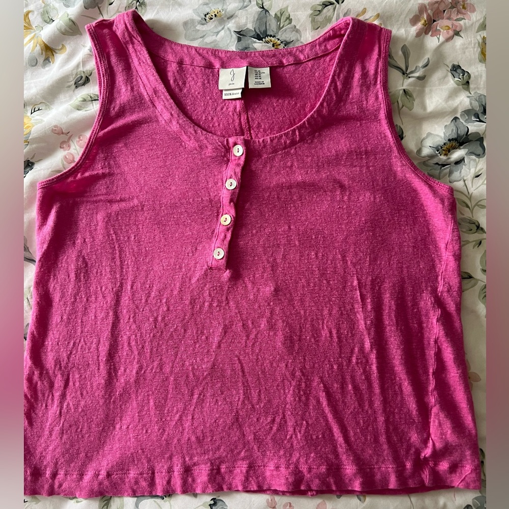 Joie Linen pink Tank S buttons